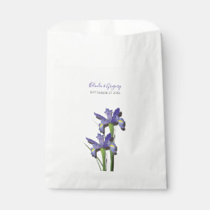 Elegant Purple Iris Wedding Favor Bag