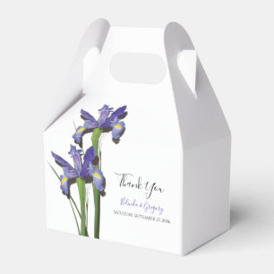 Elegant Purple Iris Wedding Favor Boxes