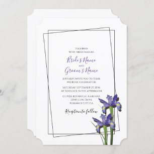 Elegant Purple Iris Wedding Invitations