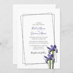 Elegant Purple Iris Wedding Invitations
