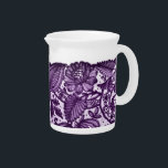 Elegant Purple Lace Pitcher<br><div class="desc">Vintage floral purple lace pitcher with white background.  A chic gift for women that love elegant lace.</div>