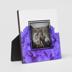 Elegant purple lavender lilac floral hydrangeas plaque