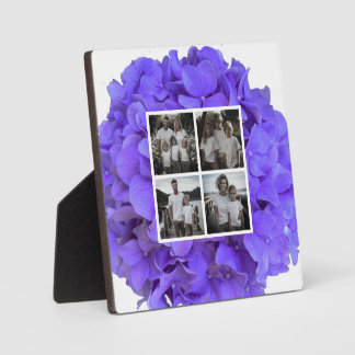 Elegant purple lavender lilac floral hydrangeas plaque