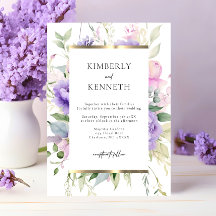 Elegant Purple Lavender Pink Floral Wedding