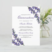 Elegant Purple Lavender Quinceanera Invitation (Standing Front)