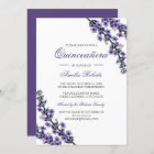 Elegant Purple Lavender Quinceanera Invitation