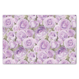 Elegant Purple Lavender Rose Floral Decoupage Tissue Paper