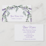 Elegant purple lavender watercolor business card