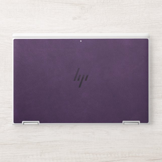 Elegant Purple leather HP Laptop Skin (Front)