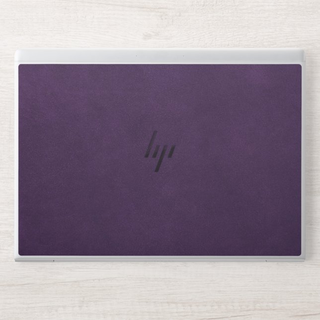 Elegant Purple leather HP Laptop Skin (Front)