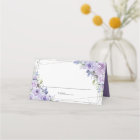 Elegant Purple Lilac Floral Silver Wedding