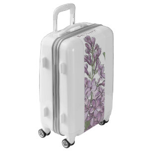 Elegant Purple Lilac Flowers Bon Voyage Suitcase