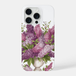 Elegant Purple Lilac Flowers Bouquet Vase iPhone 15 Pro Case