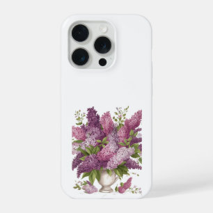 Elegant Purple Lilac Flowers Bouquet Vase iPhone 15 Pro Case