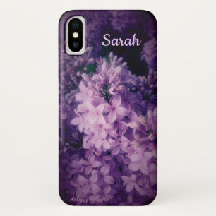 Elegant Purple Lilac Flowers iPhone X Case