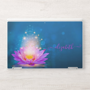 Elegant Purple Lotus Blue HP Laptop Skin