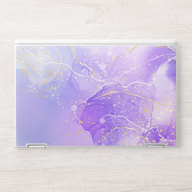 Elegant Purple Marble  HP Laptop Skin (Front)