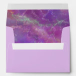 Elegant Purple Marble Pattern With Monogram  Envelope