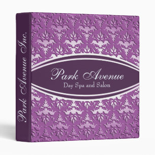 Elegant Purple Mauve Damask Appointment Book Binder
