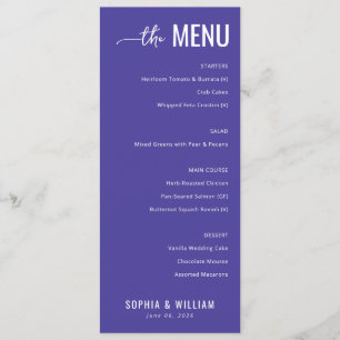 Elegant Purple Menu Template