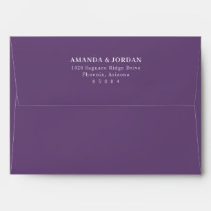 Elegant Purple Minimalist Address Envelope