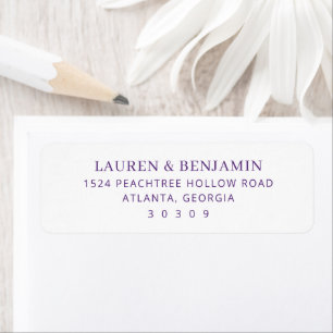 Elegant Purple Minimalist Label