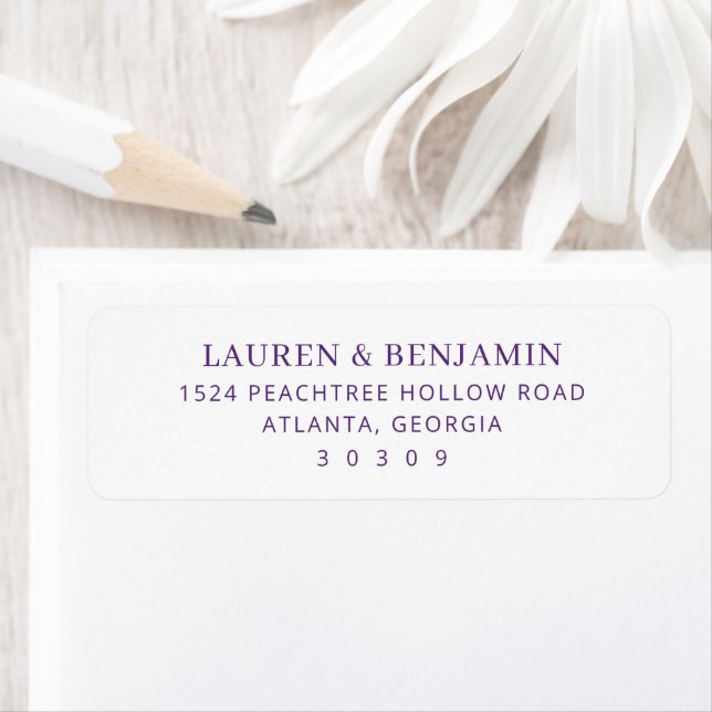 Elegant Purple Minimalist Label (Insitu)