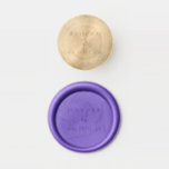 Elegant Purple Minimalist Names Wedding Wax Seal Stamp<br><div class="desc">Elegant Purple Minimalist Names Wedding Wax Seal Stamp.</div>