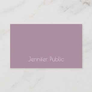 Elegant Purple Modern Minimalistic Template Trendy Business Card