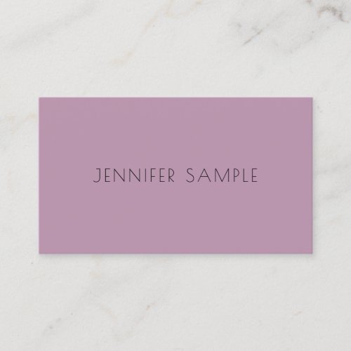 Elegant Purple Modern Simple Template Professional Business Card