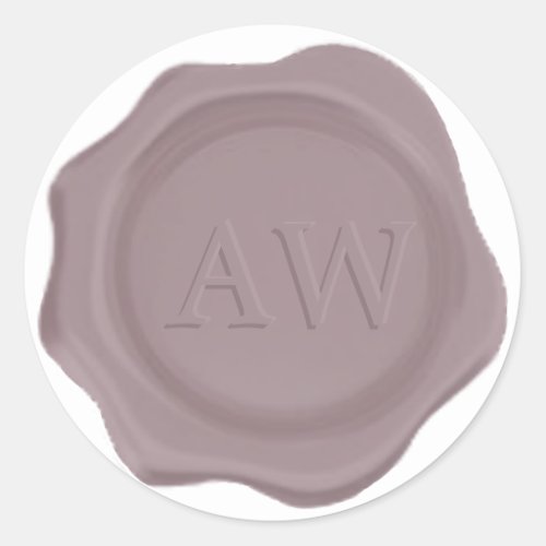 Elegant Purple Monogram Wedding Wax Seal