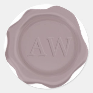 Elegant Purple Monogram Wedding Wax Seal