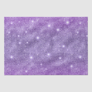 Elegant Purple Mosaic Metallic Glitter Pattern Tissue Paper