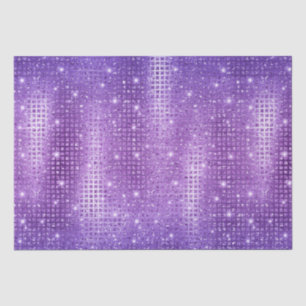 Elegant Purple Mosaic Metallic Glitter Pattern Tissue Paper