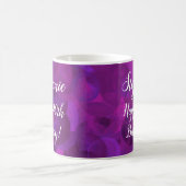 Elegant Purple Name Happy Birthday Office Coffee Mug (Center)