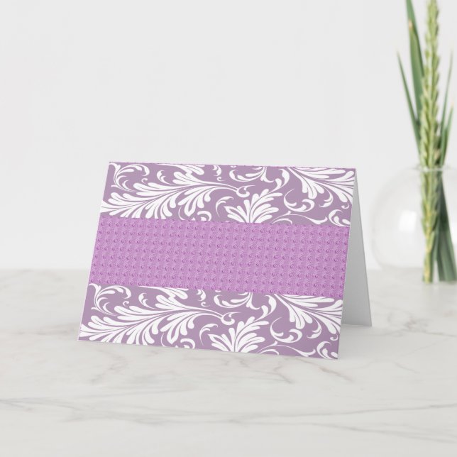 Elegant Purple Note Cards (Front)
