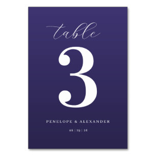 Elegant Purple Number Table Sign