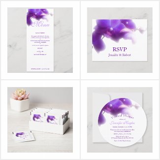 Elegant Purple Orchid Wedding Collection
