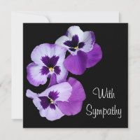 Elegant purple pansy flower art lilac sympathy