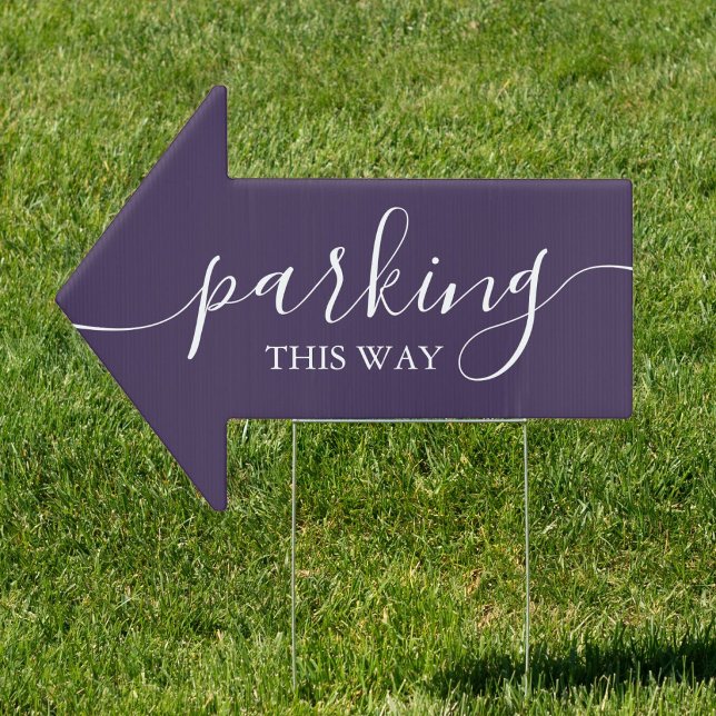 Elegant Purple Parking This Way Arrow Sign (Elegant Purple Parking This Way Arrow Sign
)