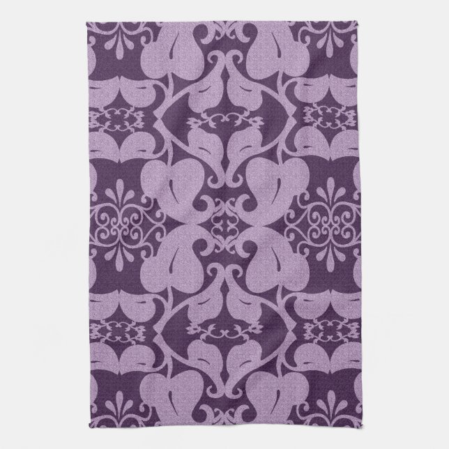 Elegant Purple Patter Kitchen Towel (Vertical)
