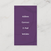 elegant purple paw print pet care Business Cards (Back)