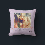 Elegant Purple Photo Mother's Day Throw Pillow<br><div class="desc">It's the Elegant Purple Photo Mother's Day Throw Pillow.
You can insert a picture with memories! 
Elegant flowers and a lovely cat family are harmonized on a purple background.

It's meaningful gift for your loved one. (mother,  grandmother... )
Purchase yours today! 

Have a good time.</div>