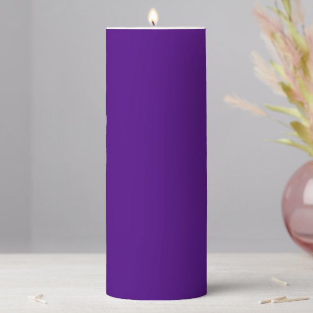 Elegant Purple Pillar Candle (In Situ)