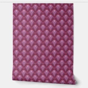 Elegant Purple Pink Art Deco Peel and Stick Wallpaper