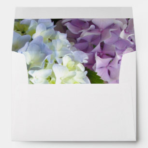 Elegant purple pink blue floral Hydrangeas Envelope