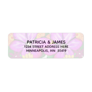 Elegant Purple Pink Floral  Address Label