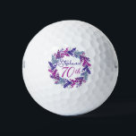 Elegant Purple Pink Wreath 70th Birthday Golf Balls<br><div class="desc">Elegant Purple Pink Wreath 70th Birthday Golf Balls Special unique personalized Elegant Purple Pink Wreath 70th Birthday Golf Balls specially designed for guests at your friend's milestone birthday party. Play a round of golf at the birthday party outside where the air is fresh with your friends and/or give a set...</div>