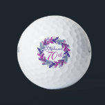 Elegant Purple Pink Wreath 70th Birthday Golf Balls<br><div class="desc">Elegant Purple Pink Wreath 70th Birthday Golf Balls Special unique personalized Elegant Purple Pink Wreath 70th Birthday Golf Balls specially designed for guests at your friend's milestone birthday party. Play a round of golf at the birthday party outside where the air is fresh with your friends and/or give a set...</div>
