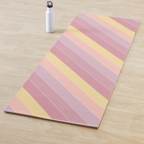 Elegant Purple Pink Yellow Pastel Colors Template Yoga Mat
